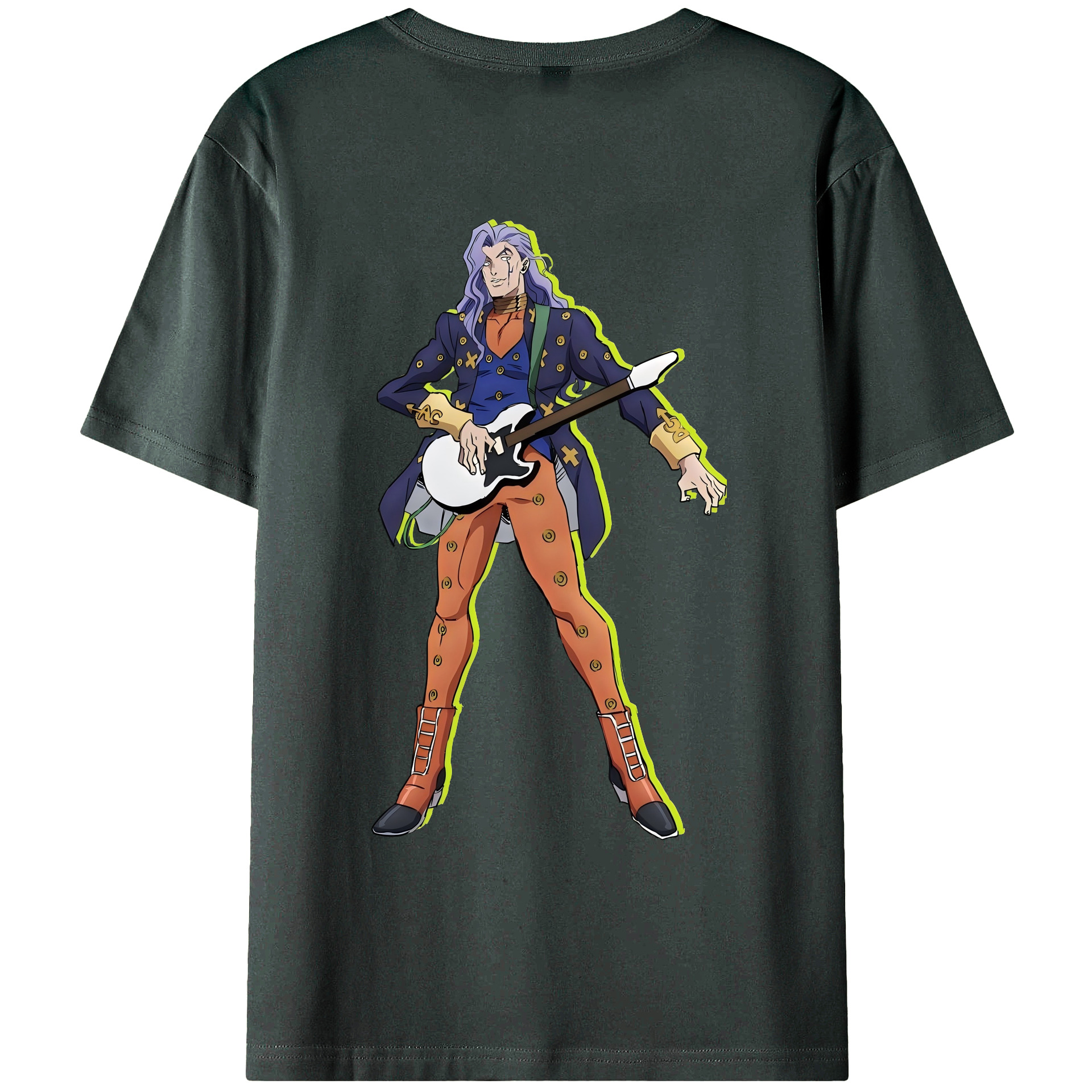 （画像用） ジョジョの奇妙な冒険 おといし あきら JoJo's Bizarre Adventure Akira Otoishi 綿100％ メンズ半袖Tシャツ（バックプリント） 通気性